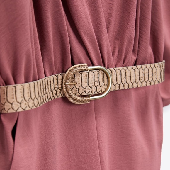 ZARA BELTED WRAP JUMPSUIT - Picture 11 of 13